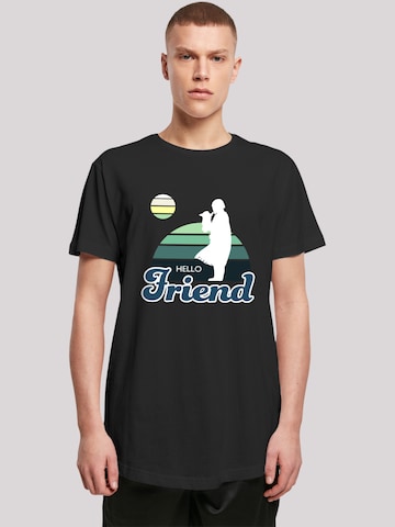 F4NT4STIC Shirt 'Star Wars The Mandalorian Hello Friend' in Black: front