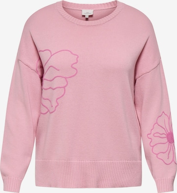 ONLY Carmakoma Neulepaita 'CARPetra' värissä vaaleanpunainen: etupuoli