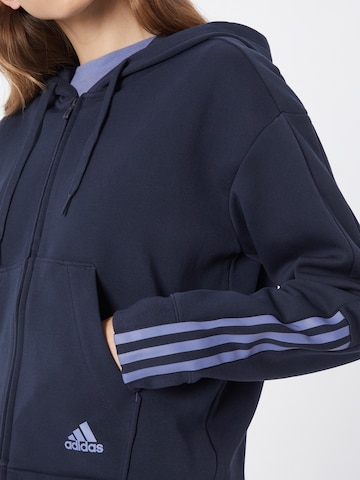 ADIDAS SPORTSWEAR Athletic Zip-Up Hoodie in Blue