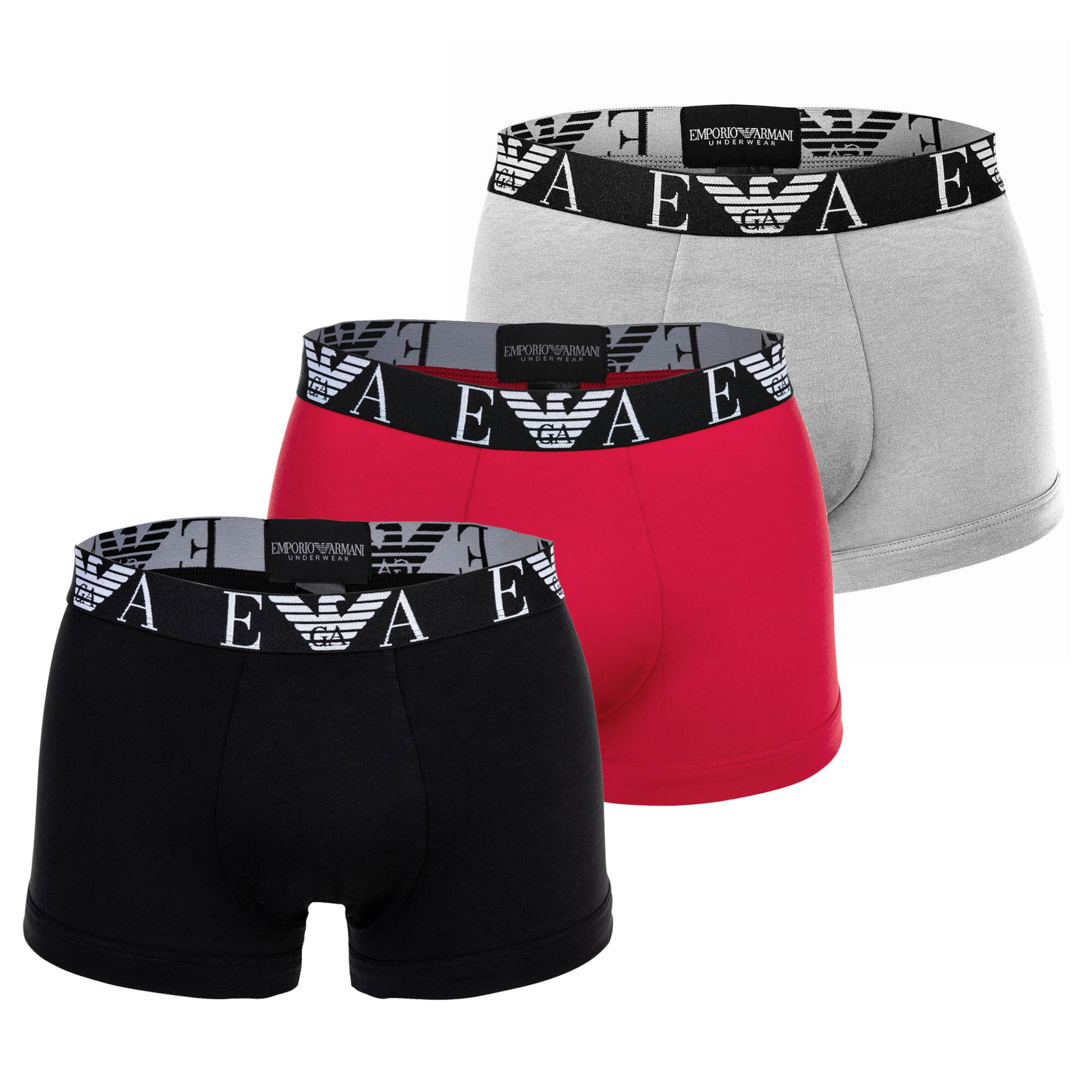 Emporio Armani - Calzoncillo boxer en gris: frente