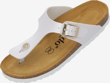 Palado Teenslipper 'Kos Metallic' in Wit: voorkant