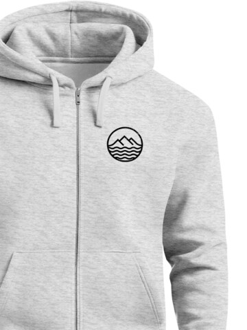 Neverless Zip-Up Hoodie 'Mountain' in Grey
