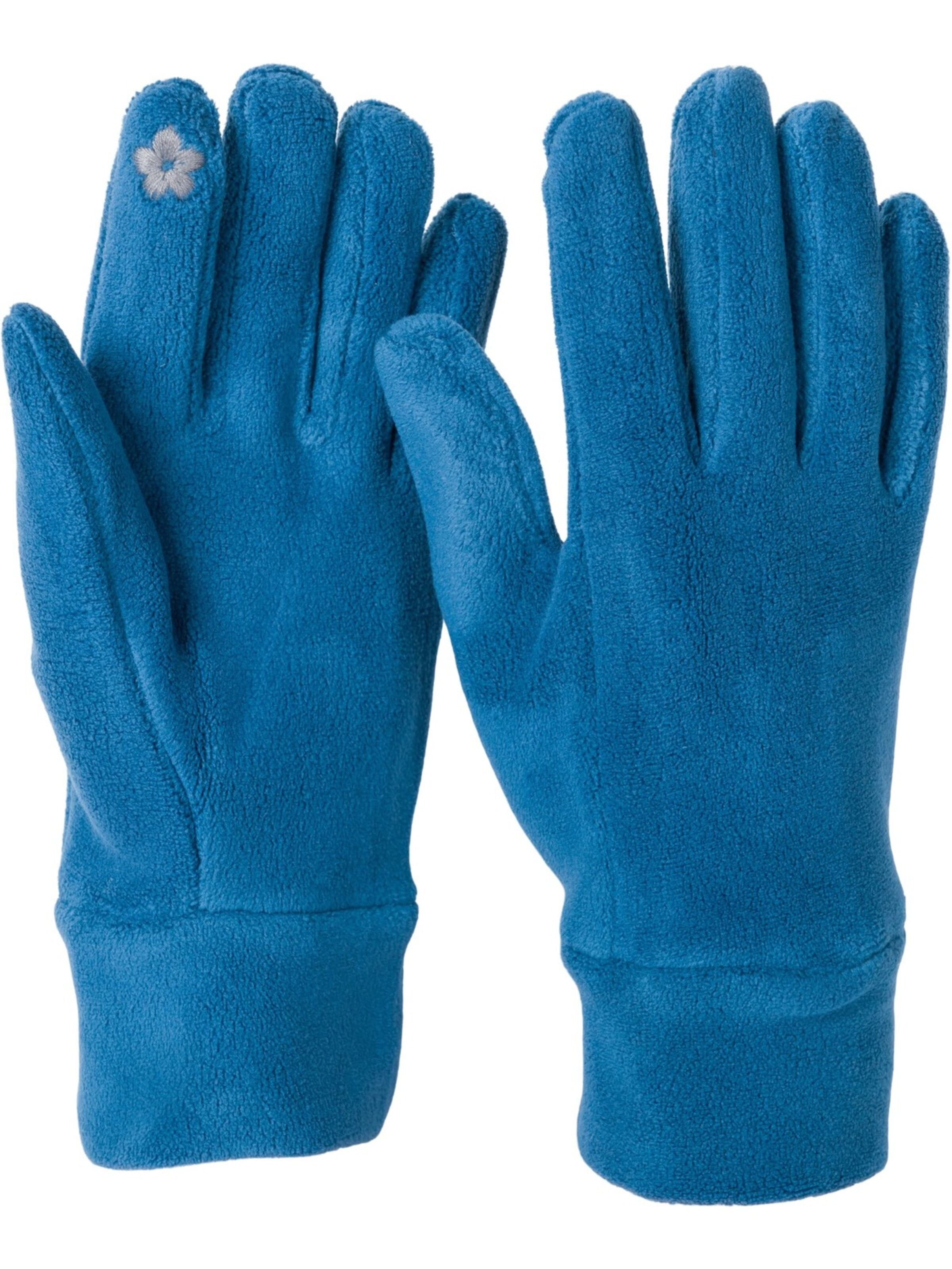 styleBREAKER Fingerhandschuhe 'Einfarbige Touchscreen Fleece Handschuhe'‌‌‌ in Grün: Vorderseite