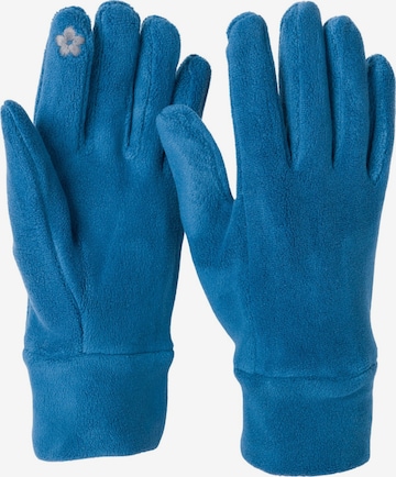 styleBREAKER Fingerhandschuhe 'Einfarbige Touchscreen Fleece Handschuhe' in Grün: Vorderseite