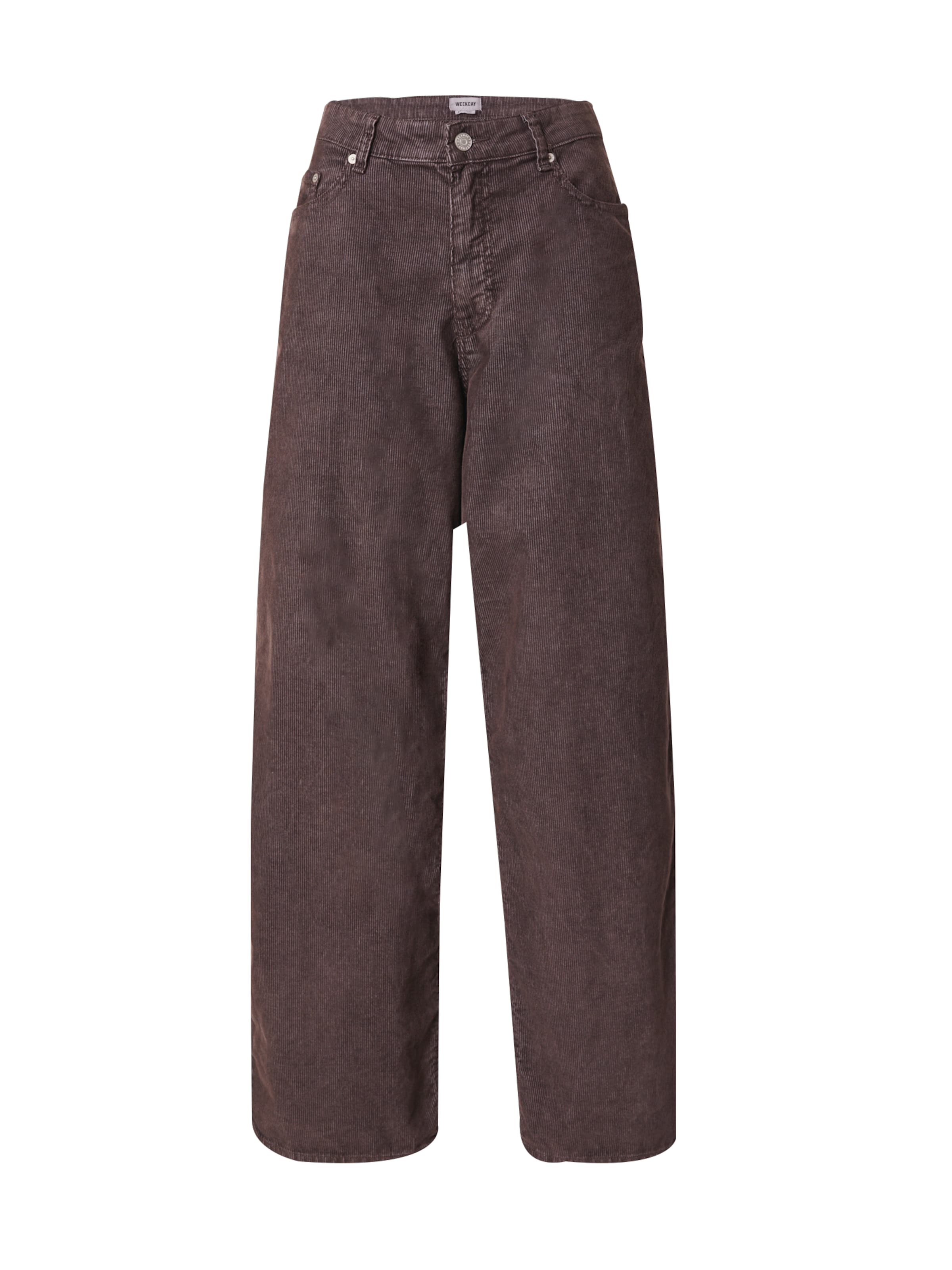 Loosefit Pantalon &#x27;Astro&#x27; WEEKDAY en marron : devant