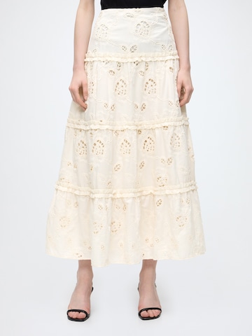 Gonna 'LENORA EYELET' di GUESS in beige: frontale