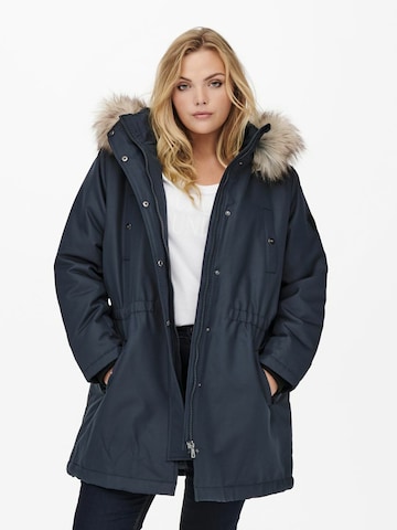 Parka d’hiver 'Irena' ONLY Carmakoma en bleu : devant