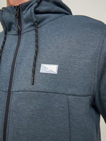 JACK & JONES Zip-Up Hoodie 'Air' in Blue