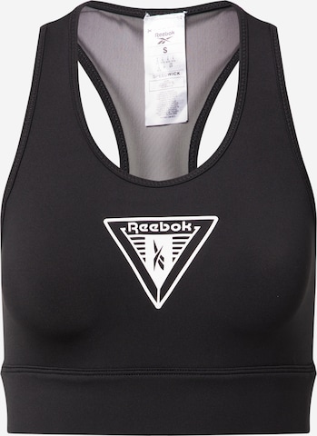 Reebok Bustier Sport-BH in Schwarz: predná strana