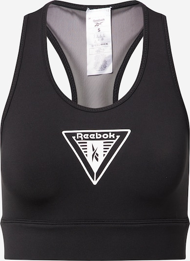 Sutien sport Reebok pe negru / alb, Vizualizare produs