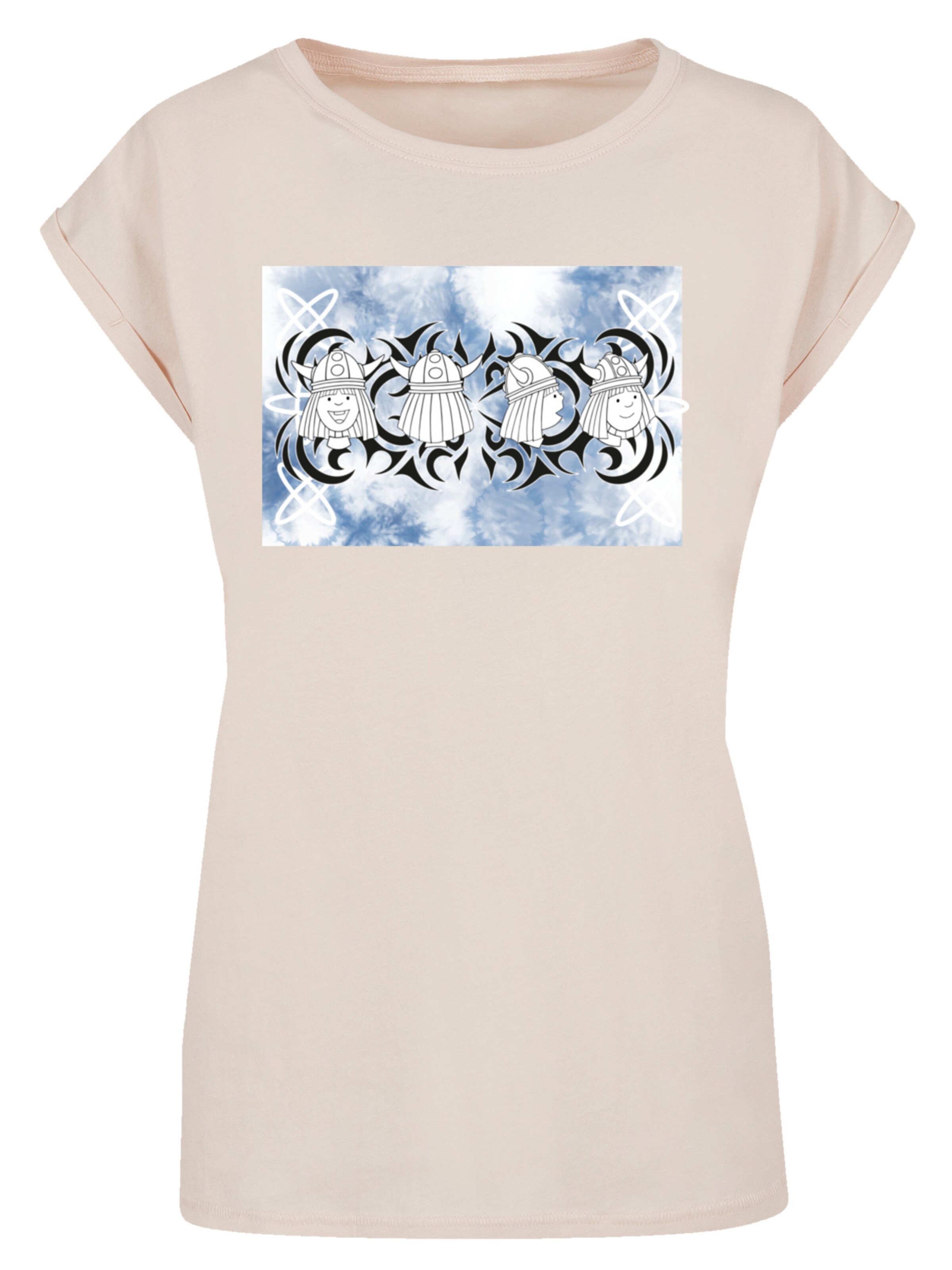 F4NT4STIC Shirt 'Wickie und die starken Männer Turn Your Head' in Beige: voorkant