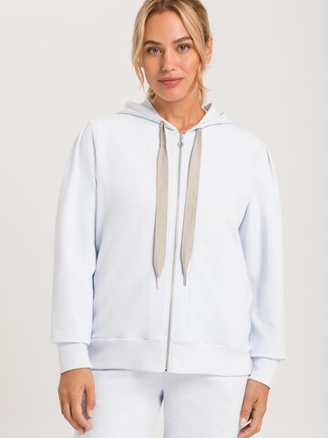 Veste de survêtement 'Natural' Hanro en bleu : devant