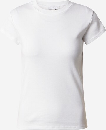 TOPSHOP Тениска в бяло: отпред