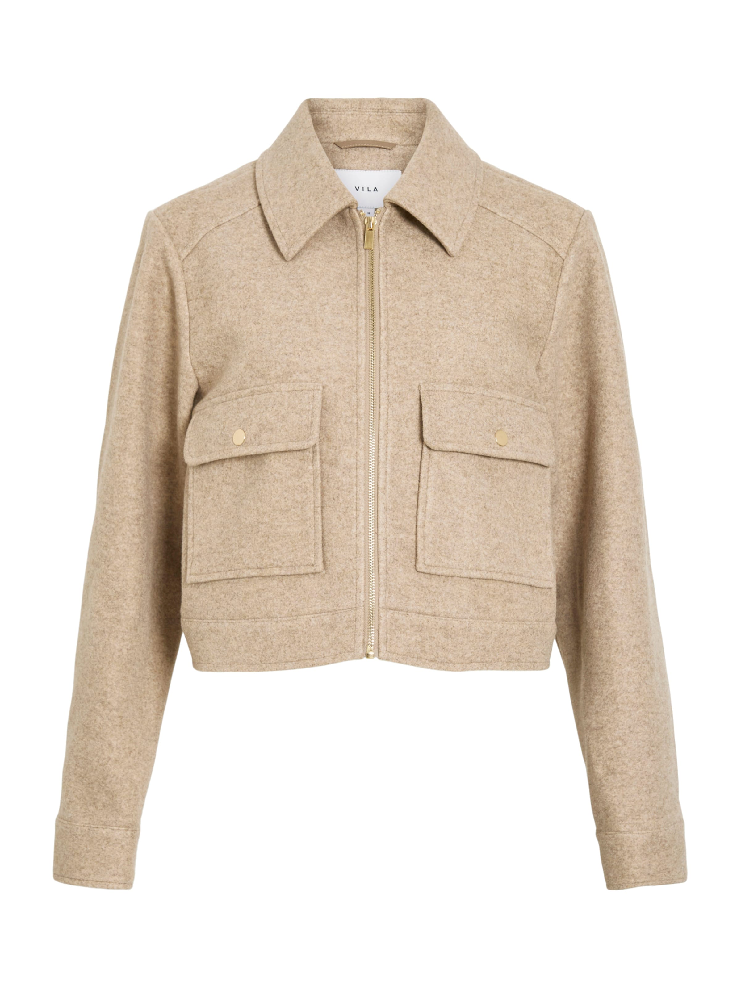 VILA Преходно яке 'JANE JUICE' в сиво: отпред