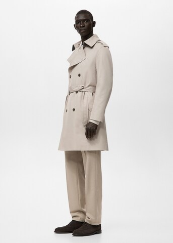 MANGO MAN Between-Seasons Coat in Beige