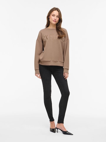 VILA Sweatshirt 'VIReflect' i brun