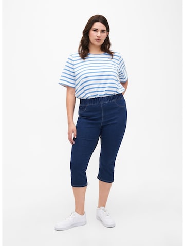 Zizzi Slimfit Jeans i blå