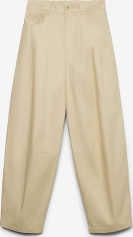 VERO MODA Tønde Bukser med lægfolder 'VMCaitlyn' i beige: forside