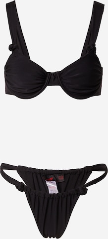 Misspap - Sujetador clásico Bikini en negro: frente