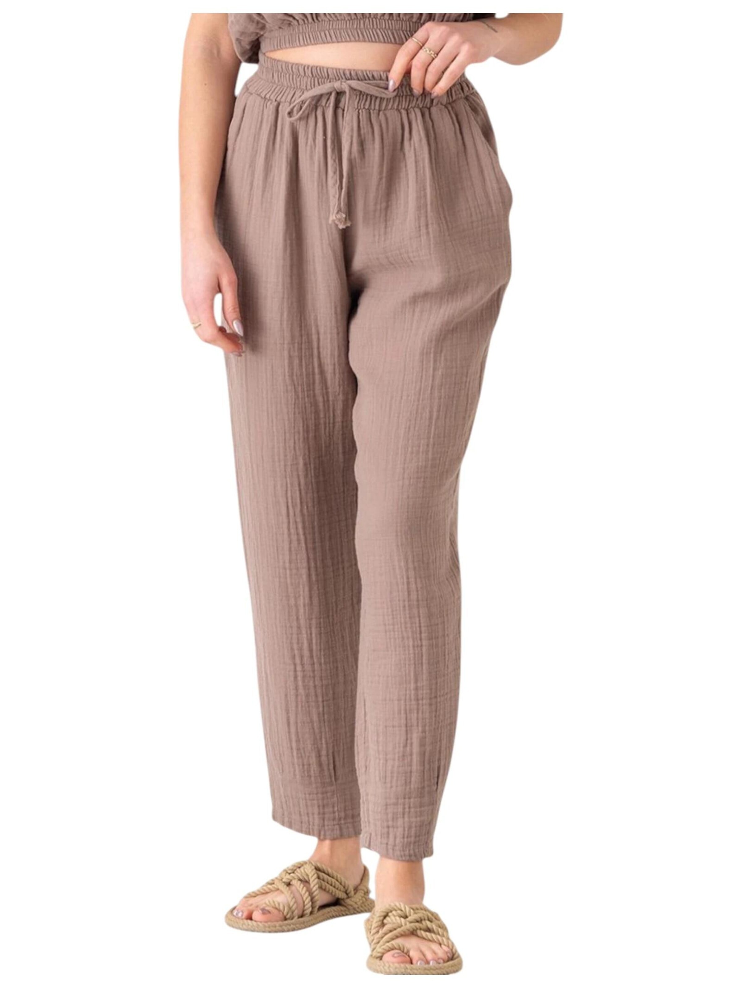 WENOR Tapered Broek 'TANORA' in Beige