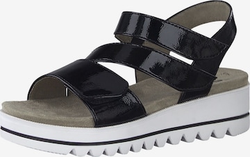 JANA Strap Sandals in Black: front