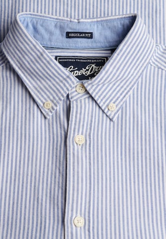 Superdry Comfort fit Button Up Shirt 'Oxford Preppy' in Blue