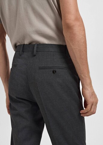MANGO MAN Slim fit Pleated Pants 'Milan' in Grey