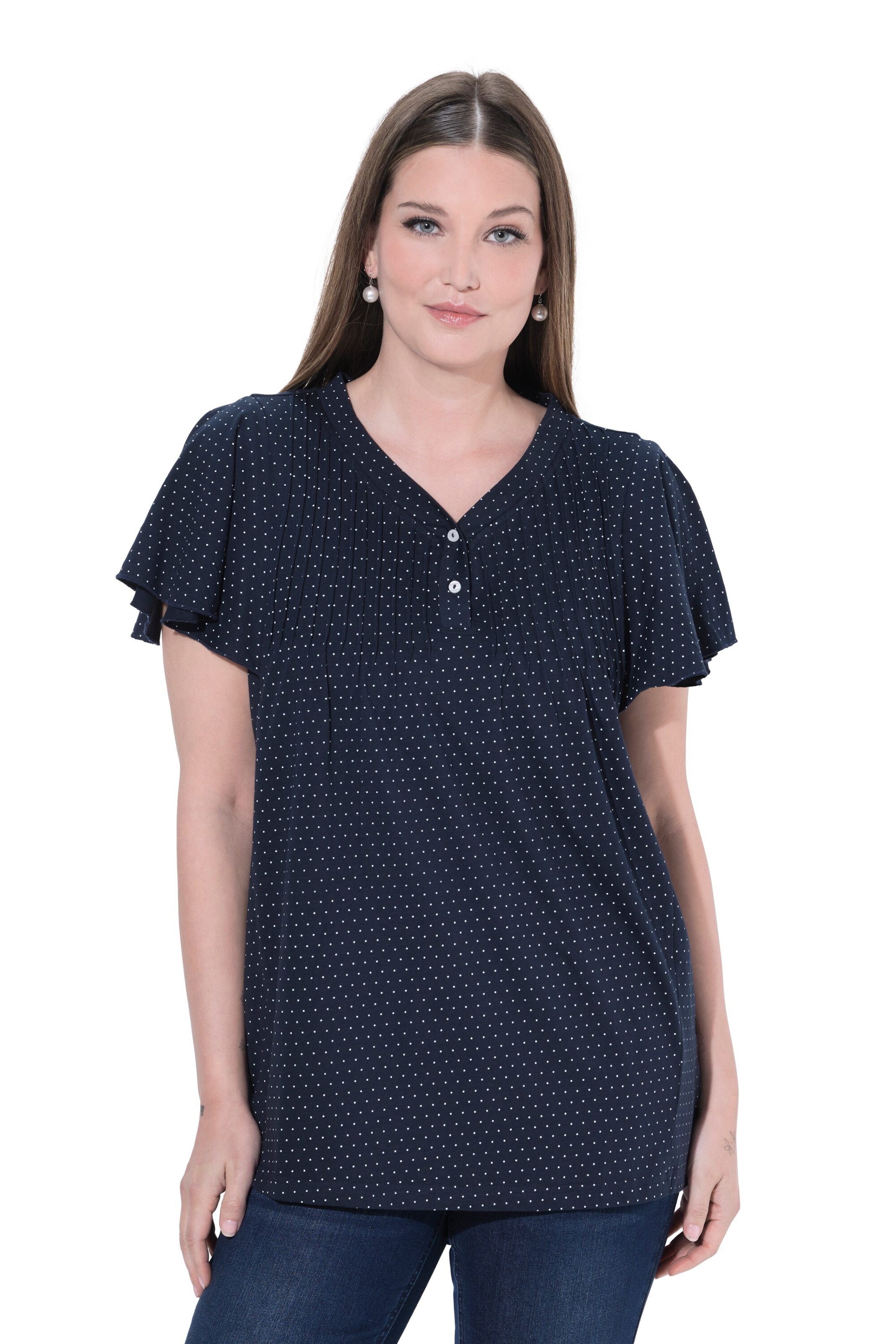 Ulla Popken Shirt in Blau: Vorderseite