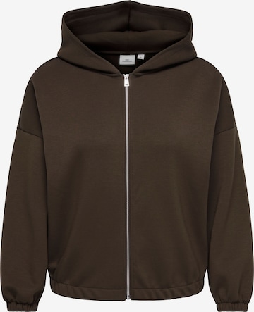 ONLY Carmakoma Sweat jacket 'CARScarlett' in Brown: front