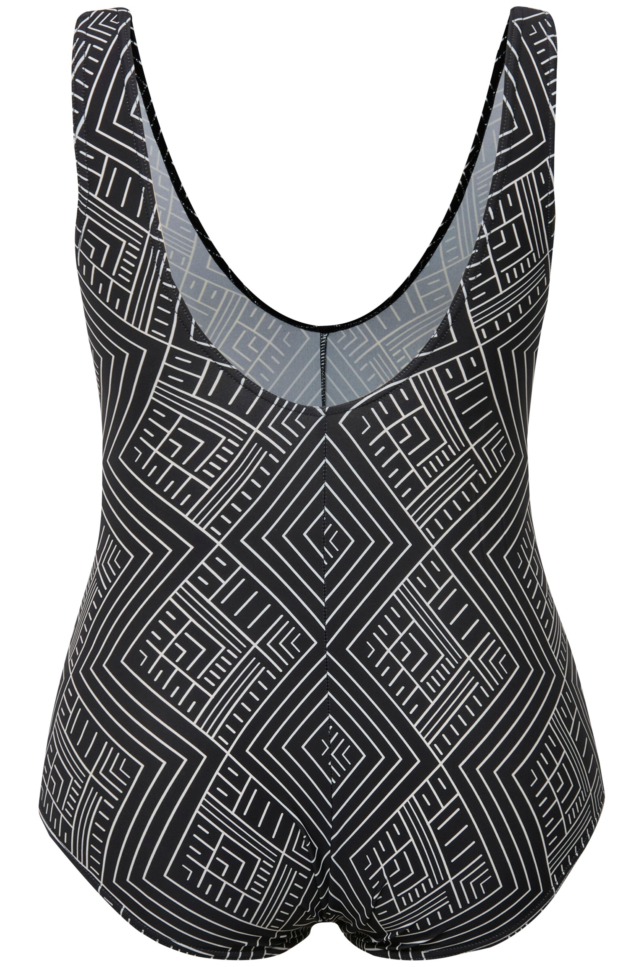 Ulla Popken Badeanzug in Schwarz