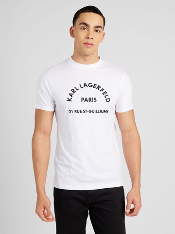 Karl Lagerfeld - Camiseta en blanco: frente