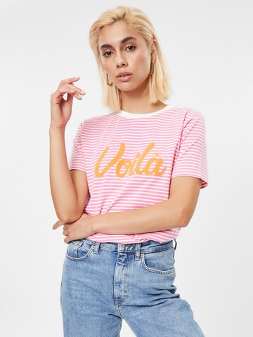 Zwillingsherz Shirt in Roze: voorkant