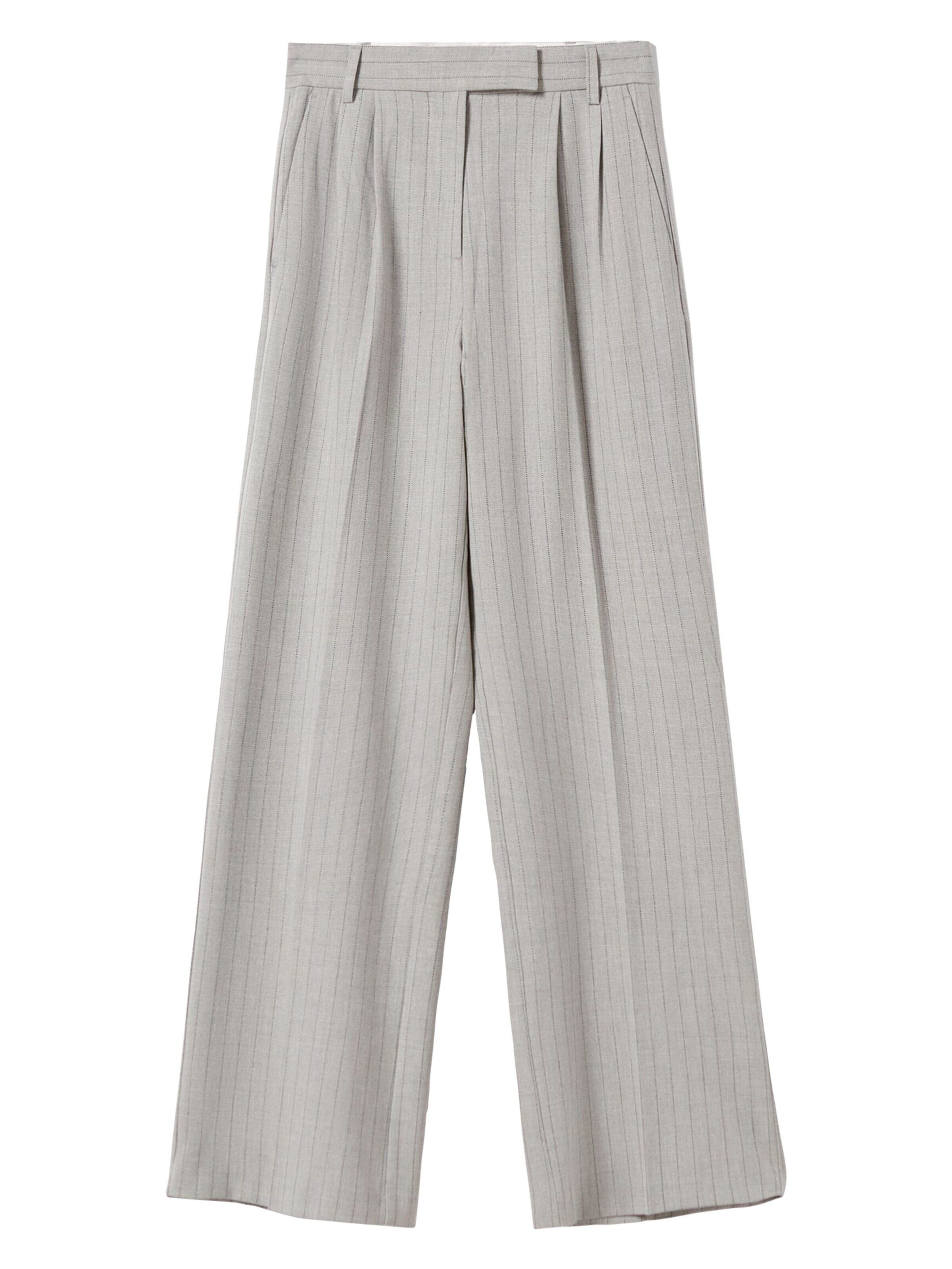Regular Pantalon à pince Bershka en gris : devant