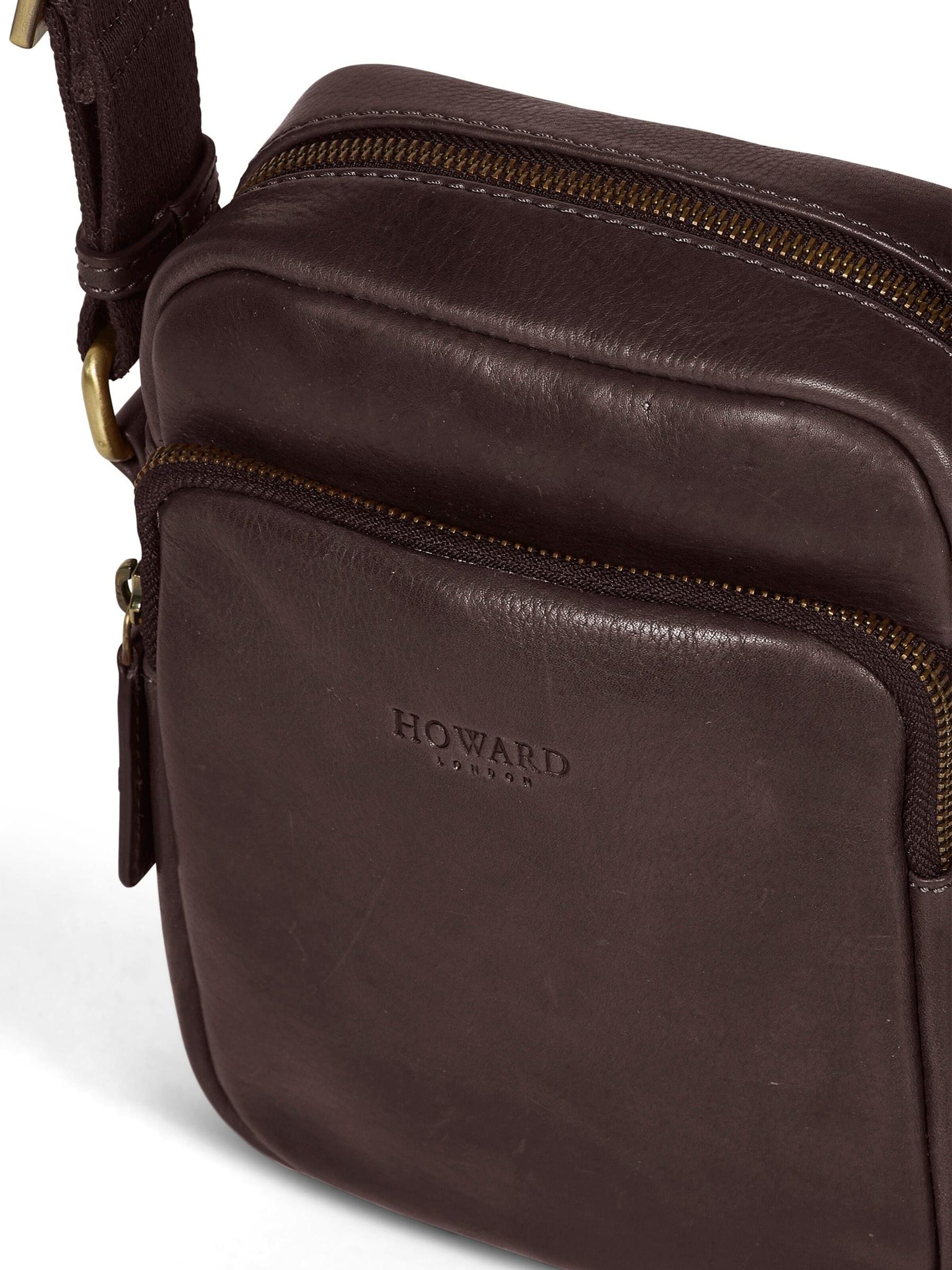 Howard London - Bolso de hombro 'Cross Body Bag Eddie Dark Brown' en marrón