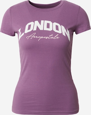 AÉROPOSTALE Футболка 'LONDON' в Лиловый: спереди