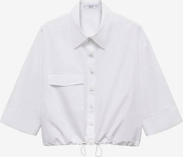 MANGO Blouse in Wit: voorkant