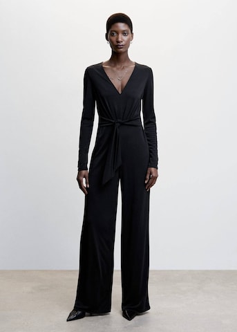 MANGO Jumpsuit in Zwart: voorkant