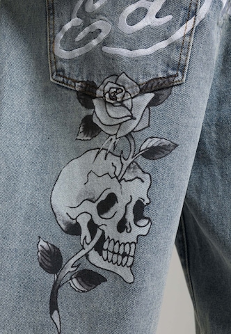 Ed Hardy Loosefit Jeans i blå