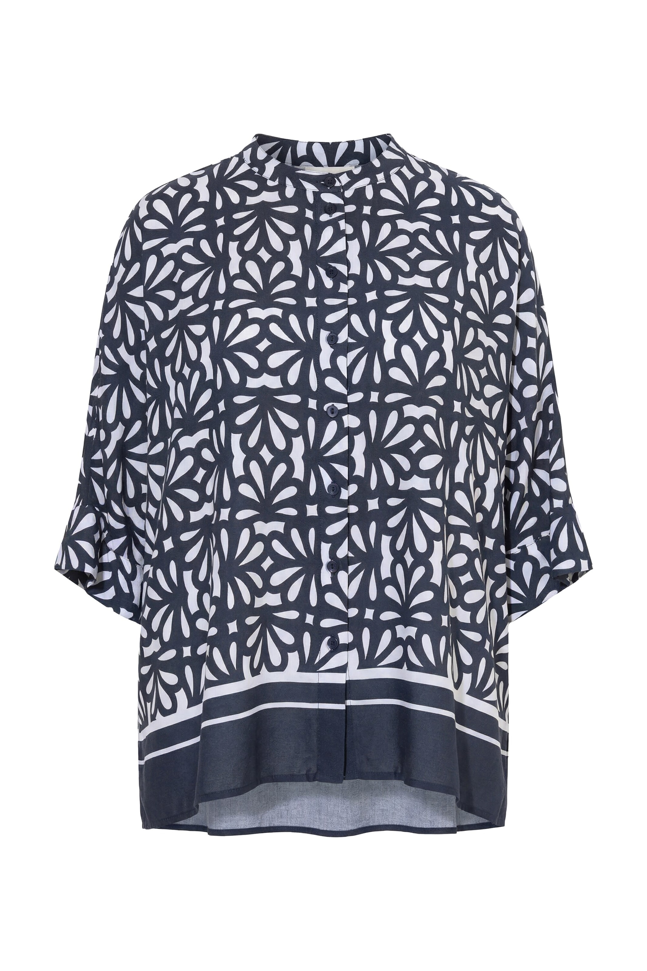 Ulla Popken Bluse in Blau: Vorderseite