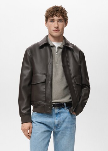 MANGO MAN Between-Season Jacket 'Ely' in Brown