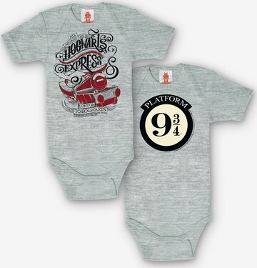 LOGOSHIRT Romper/Bodysuit 'Harry Potter - Hogwarts Express-Print' in Grey: front