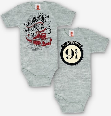 LOGOSHIRT Baby-Body 'Harry Potter - Hogwarts Express-Print' in Grau: predná strana