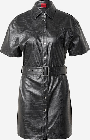 HUGO Shirt Dress 'Kerve-1' in Black: front