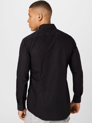 HUGO Slim fit Button Up Shirt 'Jenno' in Black