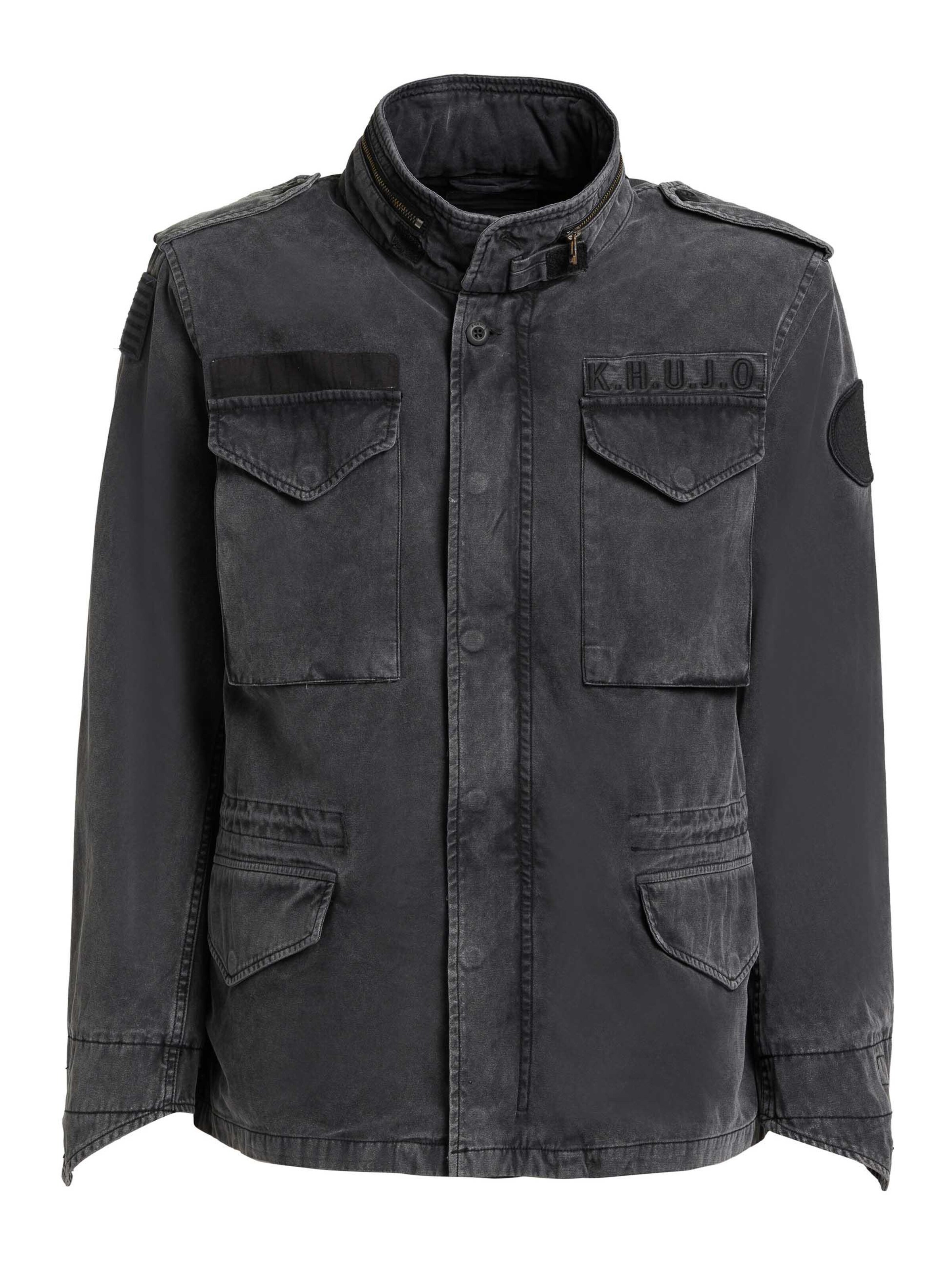 Veste mi-saison 'Gene' khujo en noir : devant