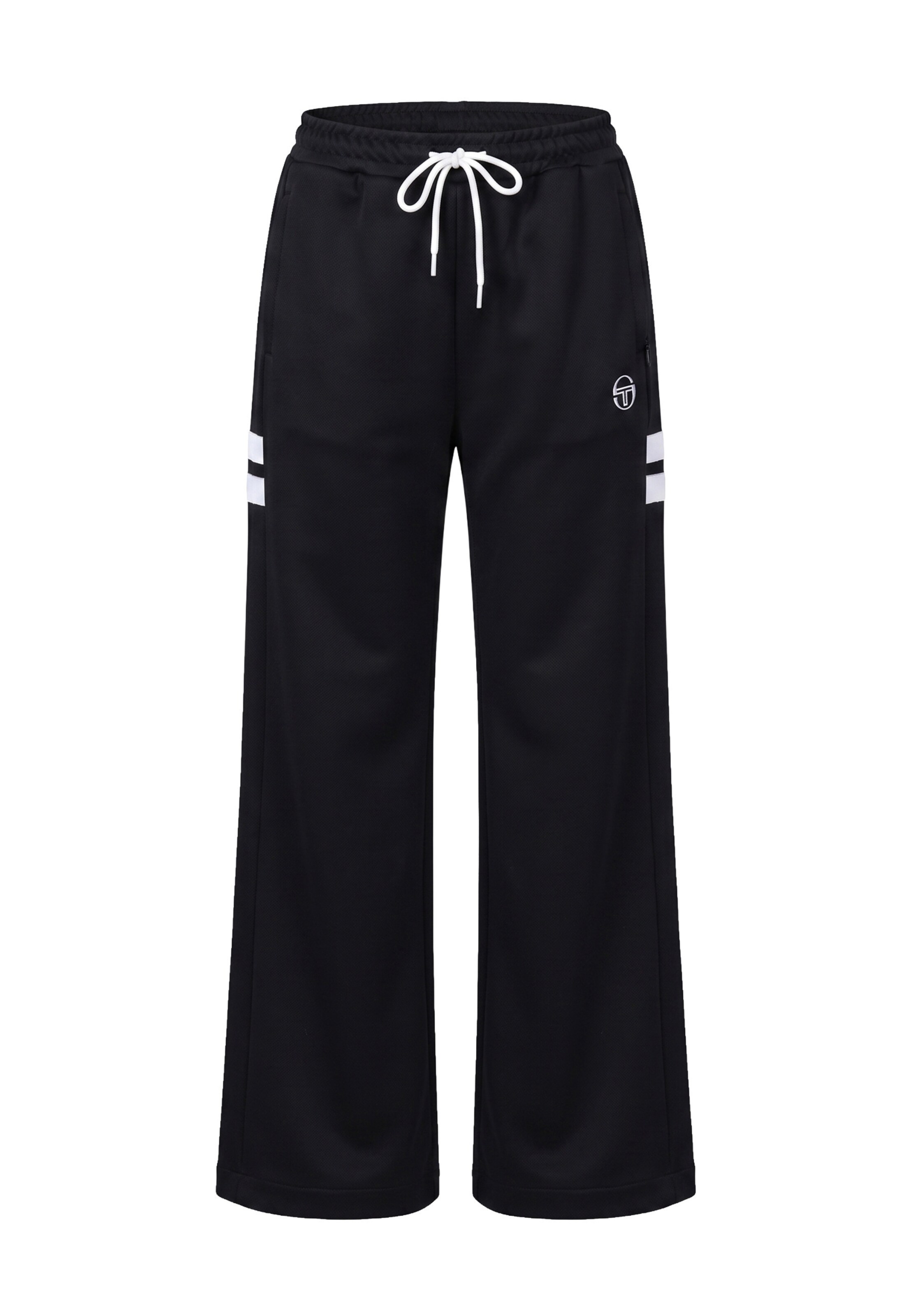 Sergio Tacchini Wide leg Broek 'Donatello 2' in Zwart: voorkant