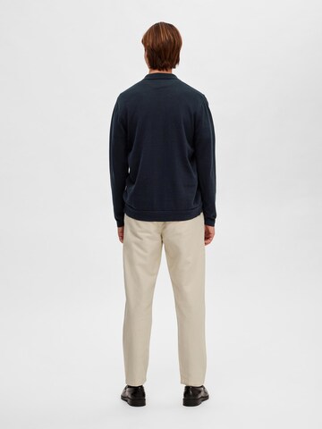 SELECTED HOMME Knit Cardigan 'Mattis' in Blue