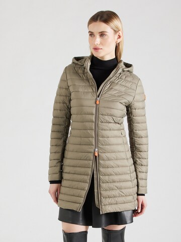SAVE THE DUCK Between-Seasons Coat 'Bryanna' in Green: front