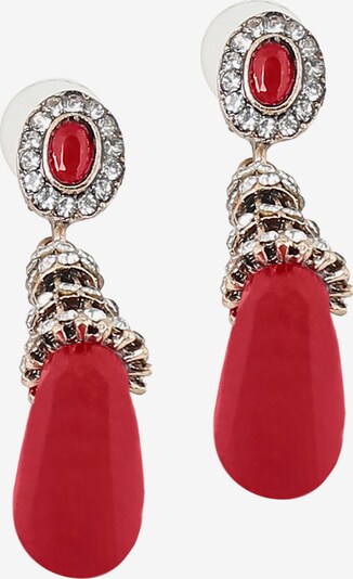 SOHI Earrings 'Khadija' in Ruby red / Silver, Item view