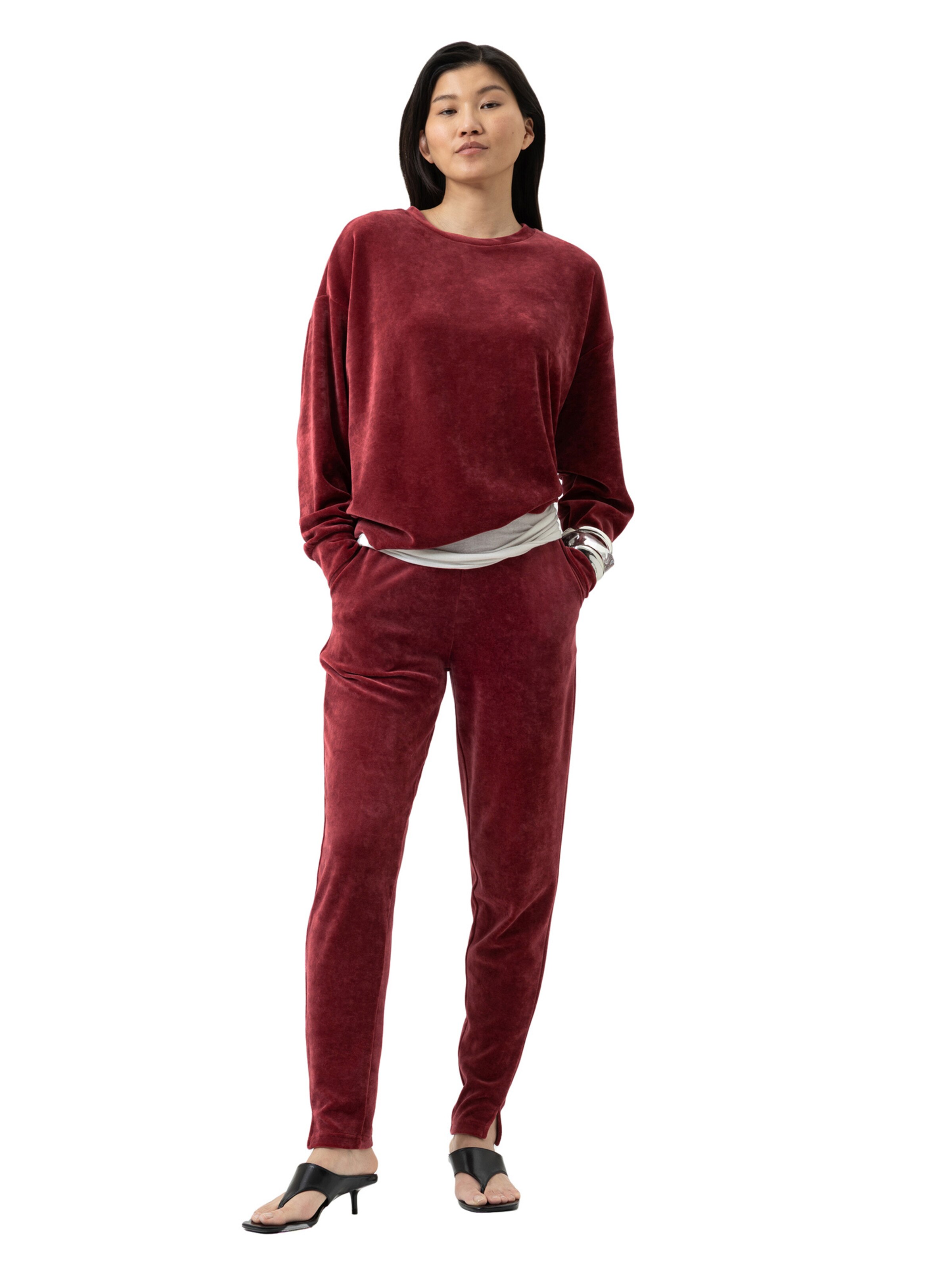 Coupe slim Pantalon Mey en rouge : devant
